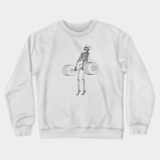 Funny Skeleton Weightlifting Workout Gifts Crewneck Sweatshirt